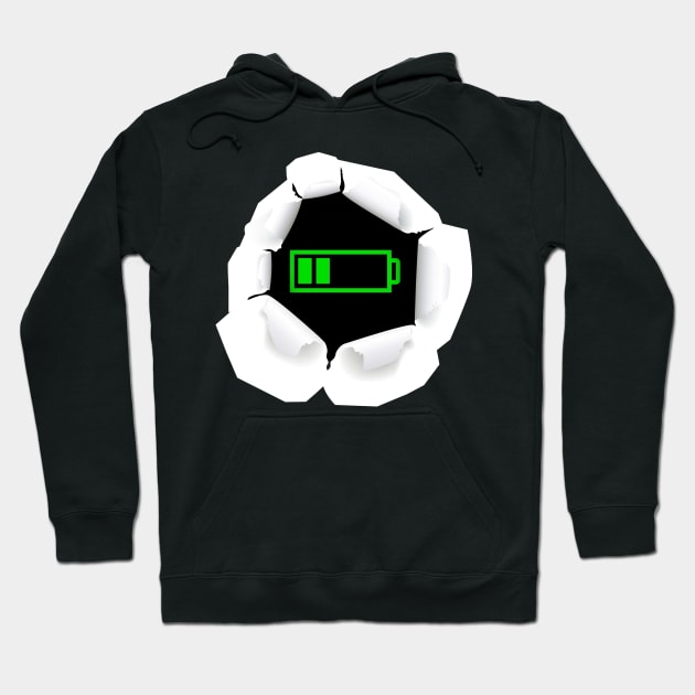 Low Battery Hoodie by Sauher